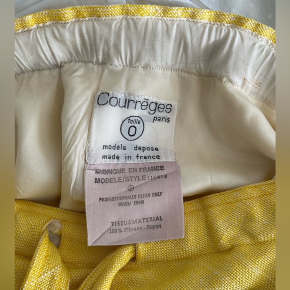 Vintage 1970’s Courreges Yellow Skirt in GVC - Picture 9 of 14